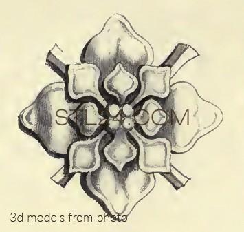 Розетки (ROSETTE_1489 -  | 3D model 3DSMAX / OBJ / STL) 3D модель для ЧПУ станка